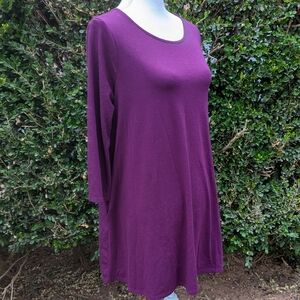 Zenana Outfitters Rich Purple Tunic Top